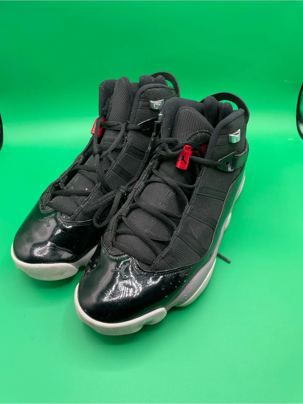 Jordan 6 Rings Black Varsity Red